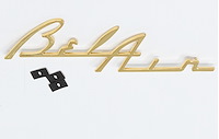 SB-51 "Bel Air" Clock Housing Script, 1955-1956 Chevy, 24K Gold Plated