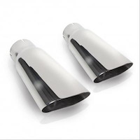 7090250 Exhaust Tail Pipe Tip, Universal, Flat Oval Tips 2-1/2" Inlet