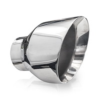787300 Exhaust Tail Pipe Tip, Universal, Double Wall Slash Cut Tip 5" Body 6-1/4" Length 3" Inlet