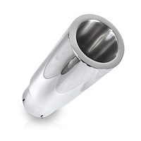 794250 Exhaust Tail Pipe Tip, Universal, Double Wall Straight Cut Tip 3" Body 9" Length 2-1/2" Inlet