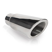 795225 Exhaust Tail Pipe Tip, Universal, Double Wall Slash Cut Tip 4" Body