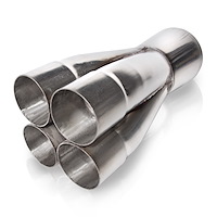 MCLC4200-350 Exhaust Header Collector, Universal, Four Way Merge Collector 2" x 3-1/2"