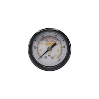 601GL Mechanical Fuel Pressure Gauge. 1/8 NPT. 0-100 PSI. 1.5 in Diameter Black Housing Liquid Filled White Face
