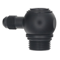 -10 ORB to -6 AN 90 Degree Swivel Fitting [Low Profile, Matte Black]