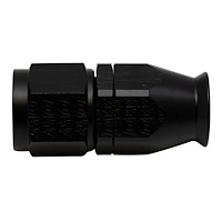 6020854B 8AN Female Swivel Straight Hose End PTFE (Incl 1 Olive Insert) Anodized Matte Black