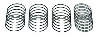 Cast Piston Ring Set for V8 Engines w/3.800 in. Bore (+.030 in.)