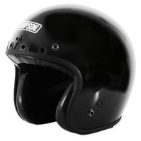 Chopper Open Face Motorcycle Helmet [Black, X-Large]