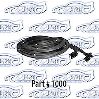 Door Weatherstrip With Clips and Molded Ends 55-57 Chevrolet, Pontiac, 2 Door Hardtop Convertible