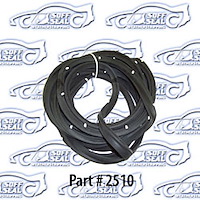 Door Weatherstrip - Front, W/ Clips 69-70 Chevrolet Biscayne, Belair, Impala, Cadillac, Buick La Sabre, Wildcat, Pontiac