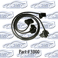 Door Weatherstrip W/ Clips & Molded Ends Camaro/Firebird 1967, Hard Top