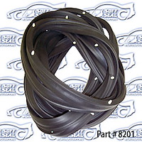 Door weatherstrip with clips 71-77 Chevrolet Vega