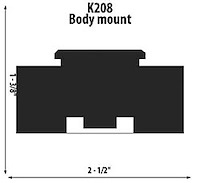 Body Mount OD: 2 1/2"