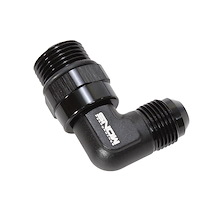-10 ORB to -8 AN 90 Degree Swivel Adapter Fitting [Black]