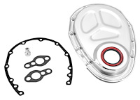 Chrome-Plated Timing Cover Kit 1958-86 SB-Chevy