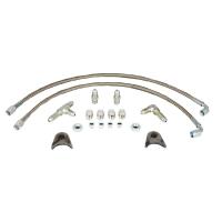 Drag Race Door Car Rear Plumbing Kit 3AN Braided Stainless Steel Lines & Fittings