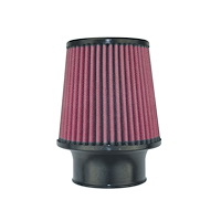 8-Layer Oiled Cotton Gauze Air Filter, 3.00 in. Flange ID, 5 in. Base, 5 in. Media Height, 4 in. Top