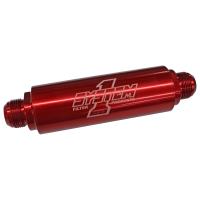 Long billet inline heavyweight scavenge oil filter AN-16 fittings