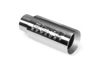 Universal Exhaust Tip, Inlet/Outlet: 2.500 in./3.500 in., Straight Cut End [Polished Finish]