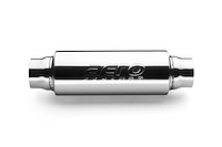 AR-Series Resonator Muffler, Inlet/Outlet: 2.500 in., Overall Length: 14 in. [Mirror Polished Finish]