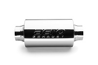 AR-Series Resonator Muffler, Inlet/Outlet: 3 in., Overall Length: 14 in. [Mirror Polished Finish]