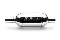 Turbine Performance Muffler, Inlet/Outlet: 2.500 in., Overall Length: 20 in. [Mirror Polished Finish]