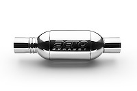 Turbine Performance Muffler, Inlet/Outlet: 3 in., Overall Length: 20 in. [Mirror Polished Finish]