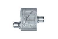 Street-Series Street Flow Muffler, 1-Chamber Inlet/Outlet: 2.250 in., Offset In/Offset Out [Satin Finish]