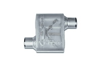 Street-Series Street Flow Muffler, 1-Chamber Inlet/Outlet: 2.500 in., Offset In/Offset Out [Satin Finish]