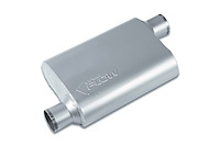 Street-Series Street Flow Muffler, 2-Chamber Inlet/Outlet: 2.500 in. Offset In/Offset Out [Satin Finish]