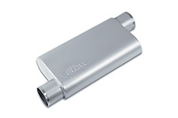 Street-Series Street Flow Muffler, 3-Chamber, Inlet/Outlet: 3.500 in., Offset In/Offset Out [Satin Finish]