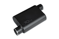 Street-Series Street Flow Muffler, 2-Chamber, Inlet/Outlet: 3 in./3 in., Offset In/Offset Out [Black Powder-Coat Finish]
