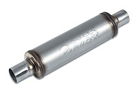 Street-Series Street Max Muffler, Straight-Through, Inlet/Outlet: 2 in., Center In/Center Out [Natural Finish]