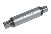 Street-Series Street Max Muffler, Straight-Through, Inlet/Outlet: 2.500 in., Center In/Center Out [Natural Finish]