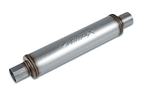 Street-Series Street Max Muffler, Straight-Through, Inlet/Outlet: 2.250 in., Center In/Center Out [Natural Finish]
