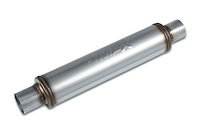 Street-Series Street Max Muffler, Straight-Through, Inlet/Outlet: 2.500 in., Center In/Center Out [Natural Finish]