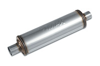 Street-Series Street Max Muffler, Straight-Through, Inlet/Outlet: 2 in., Center In/Center Out [Natural Finish]