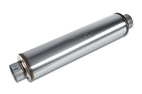 Street-Series Street Max Muffler, Straight-Through, Inlet/Outlet: 4 in., Center In/Center Out [Natural Finish]
