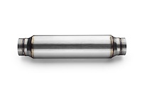 TR-Series Resonator Muffler, Inlet/Outlet: 2.500 in., Overall Length: 13.500 in. [Mirror Polished Finish]