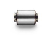 TR-Series Resonator Muffler, Inlet/Outlet: 2.500 in., Overall Length: 6.500 in. [Mirror Polished Finish]