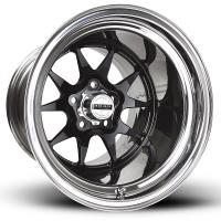 MACH-10 Non-Beadlock Wheel, Size: 15x7", Bolt Pattern: 5x4.75", Backspace: 4" [Black/Polished]