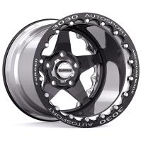 Launch Double-Beadlock Wheel, Size: 15x15", Bolt Pattern: 5x5", Backspace: 5" [Black/Polished]