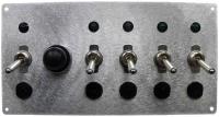 Toggle Switch Panel with Start Button (5) Switches - Aluminum