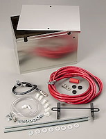 Aluminum Battery Box w/Cables 13.5" L x 9.5" W x 10" H