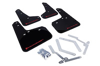 MF27URBLKRD Mud Flap Kit for 2013-2019 Ford Focus SE, Titanium, ST, RS - Red Logo