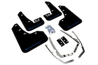 MF37URBLKBL Mud Flap Kit for 2015-2019 Volkswagen Golf R / 2015-2019 Volkswagen Golf, GTI, TSI, Sportwagen, Alltrack - Blue Logo