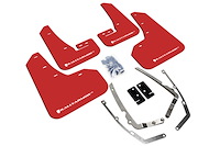 MF37URRDWH Mud Flap Kit for 2015-2019 Volkswagen Golf - Red Mud Flap/White Logo