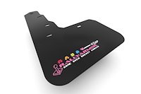 MF46-BCE22-BLK/PK Mud Flap Kit with BCE Logo for 2018-2023 Subaru Crosstrek - Breast Cancer Logo