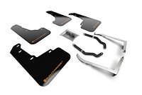 MF46LTURBLKO Mud Flap Kit for 2018-2019 Subaru Crosstrek Limited, Premium, Sport - Orange Logo