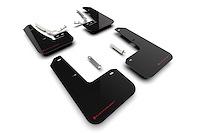 MF80URBLKRD Mud Flap Kit for 2022 VW MK8 Golf GTI & R - Red Logo