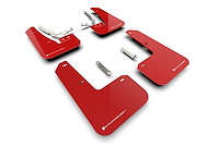 MF80URRDWH Mud Flap Kit for 2022 VW MK8 Golf GTI & R - Red Mud Flap/White Logo